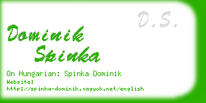 dominik spinka business card
